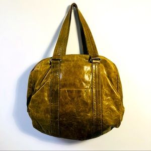 Latico Olive Green Leather Overnight/Weekender Tote